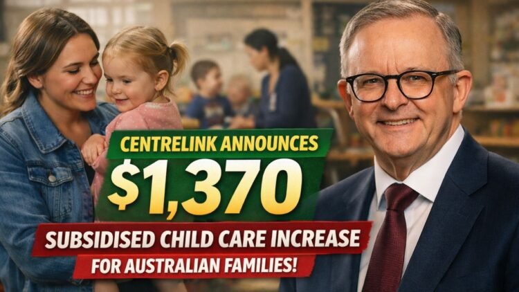 Centrelink Announces $1,370 Subsidised Child Care Increase for Australian Families